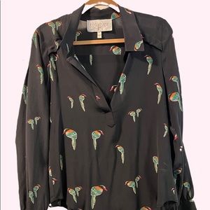 Rory Beca Silk Hummingbird Top
